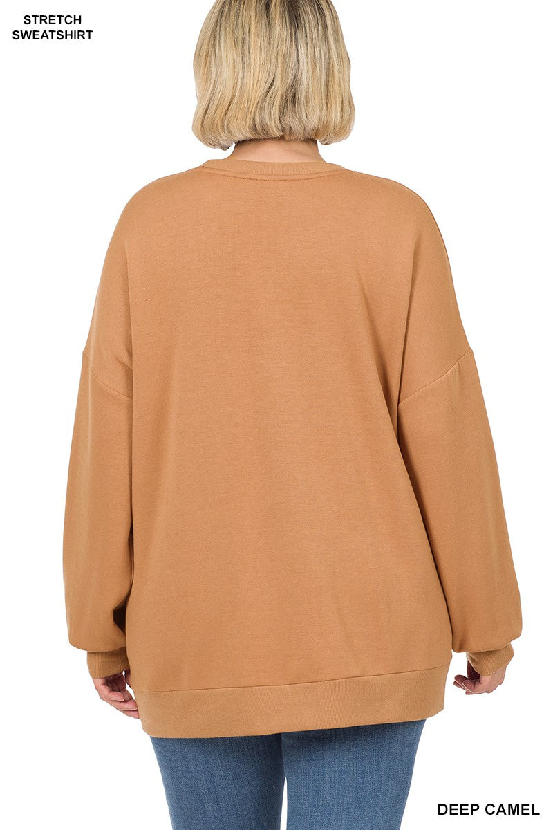 PLUS SOFT STRETCH SWEATSHIRT