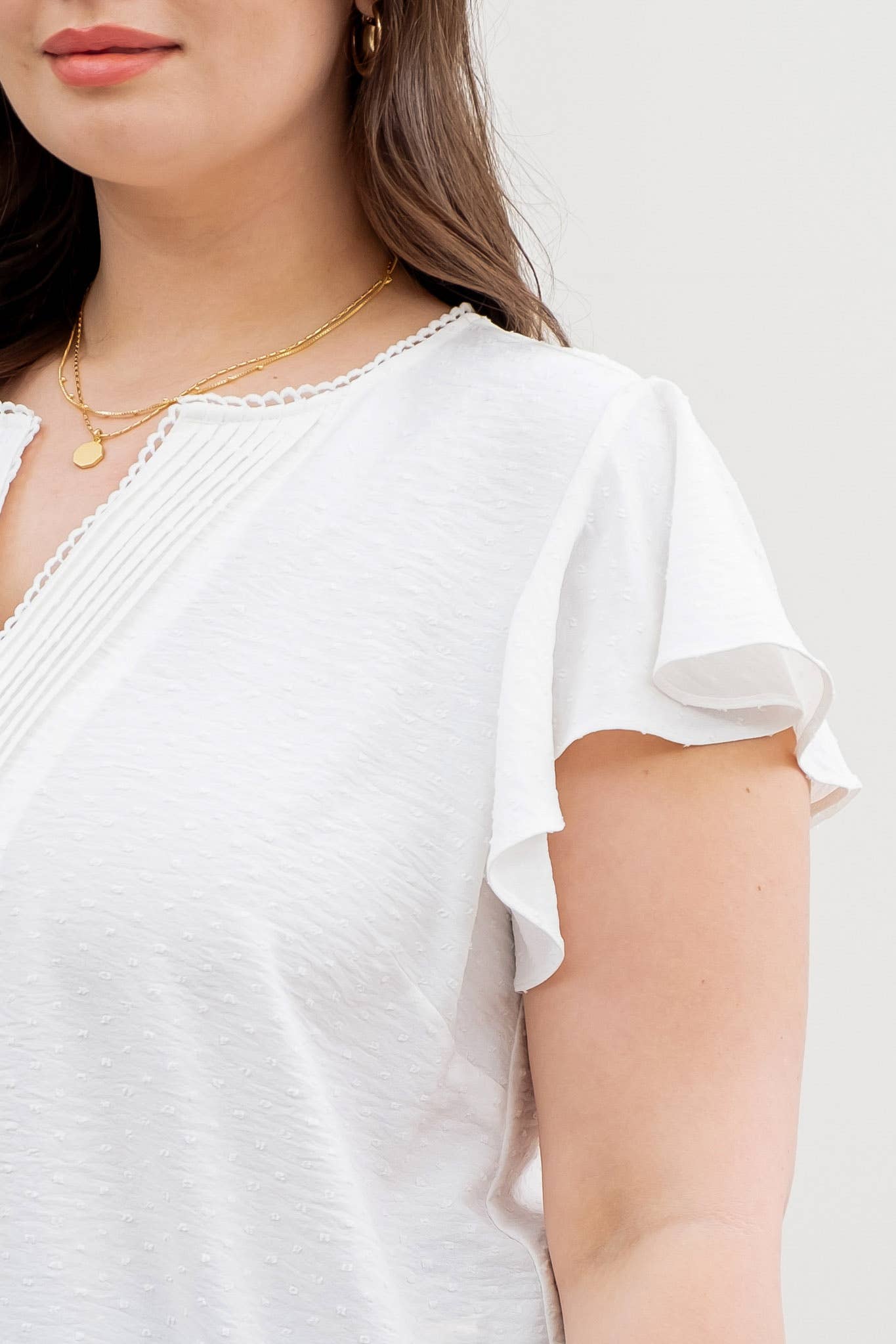 Curvy Lace Edge Top
