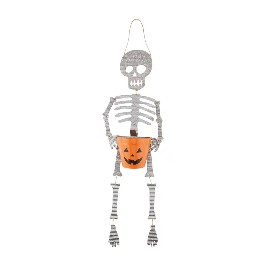 SKELETON CANDY BUCKET HANGER