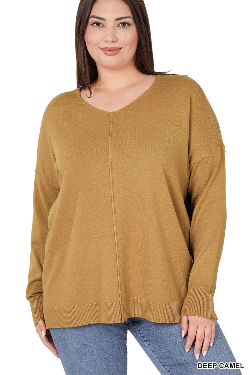 Curvy front seam top