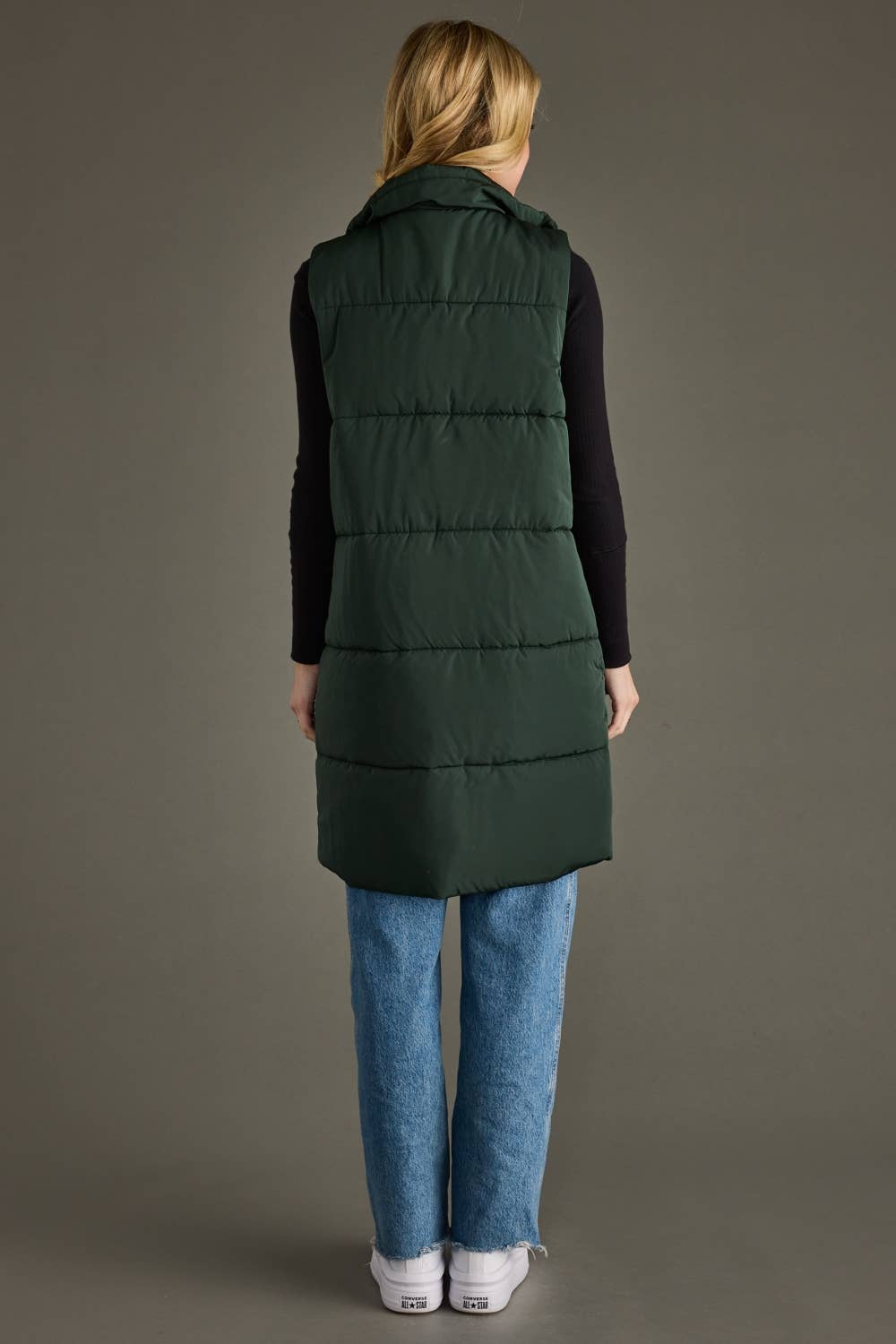 Dark Green Long Vest