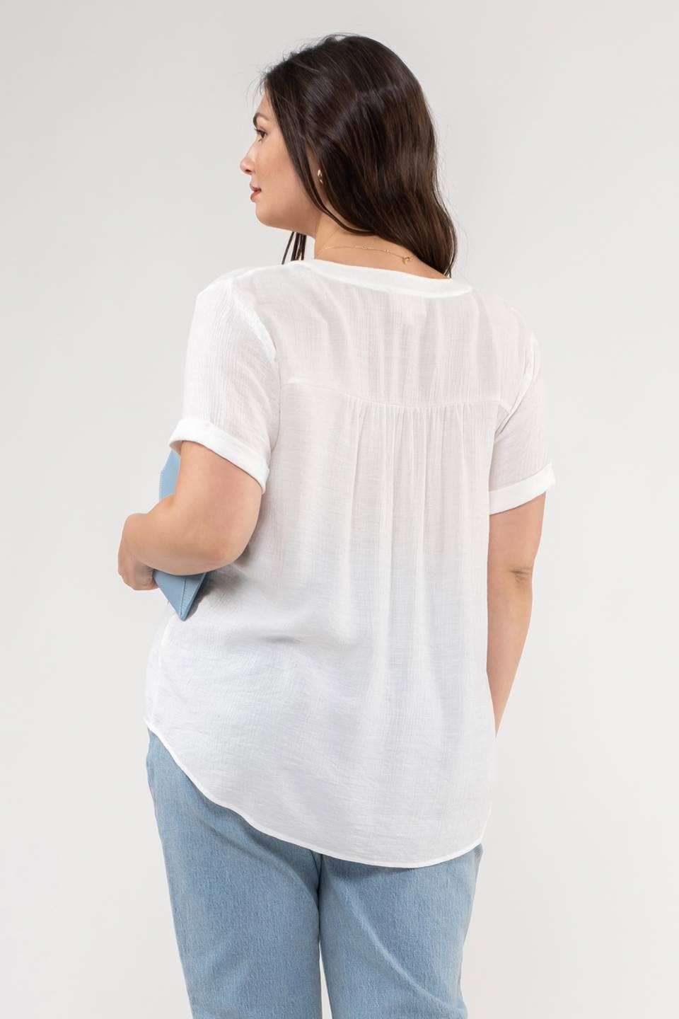 Curvy Floral Lace Woven Top