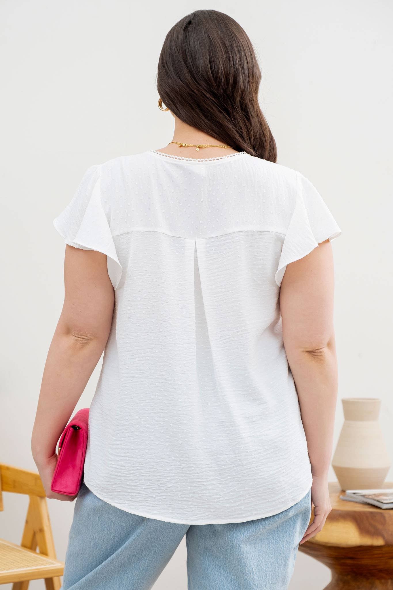 Curvy Lace Edge Top