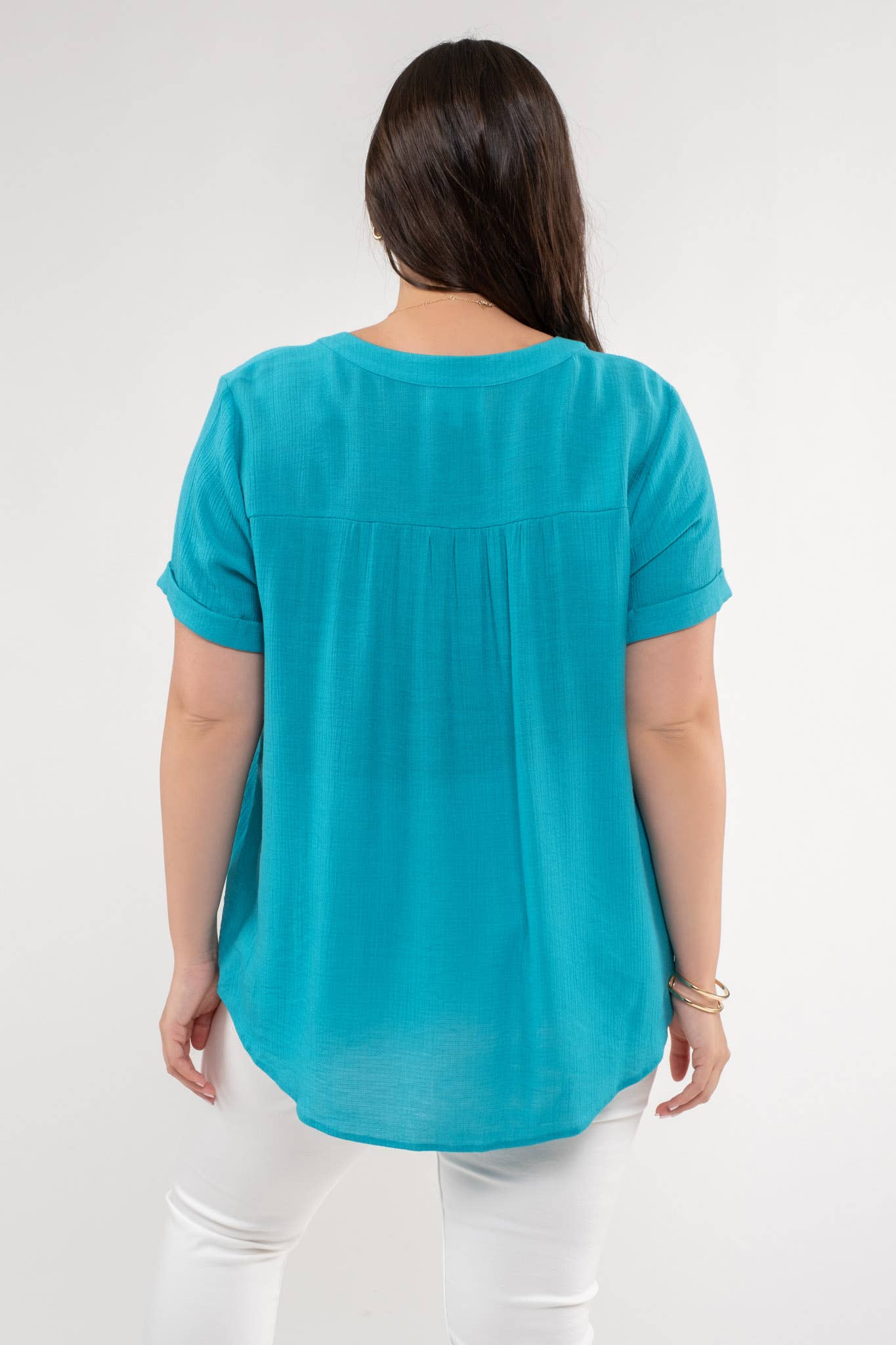 Curvy Floral Lace Woven Top