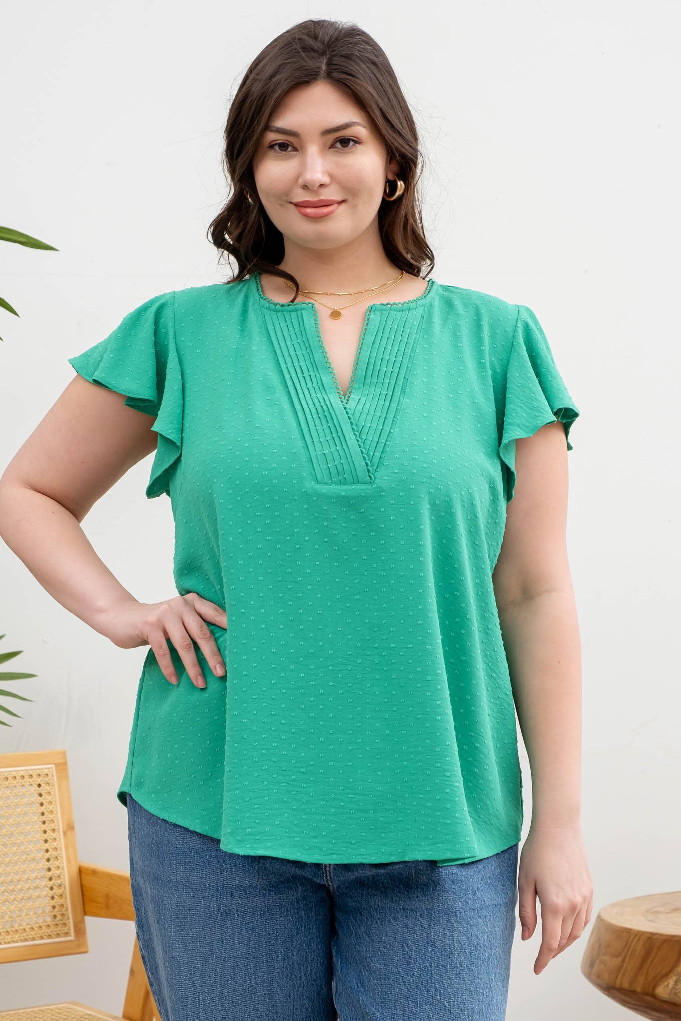 Curvy Lace Edge Top