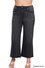 Curvy high rise washed black cropped jean pants