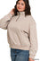 Curvy acid wash fleece half zip pullover