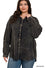 Curvy washed double gauze button down shirt