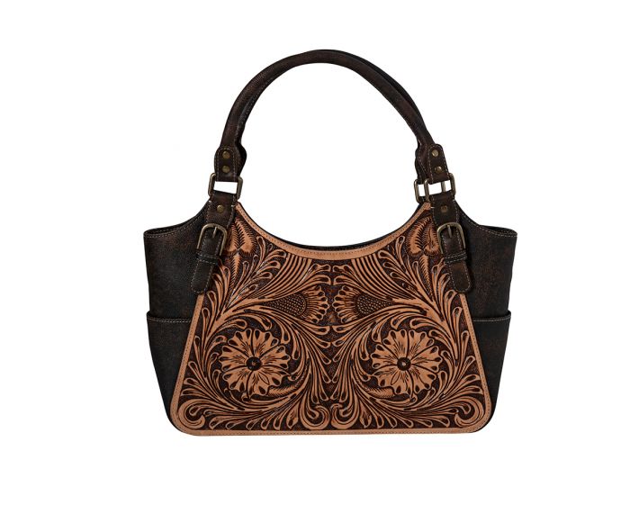 Rolling Plains Hand-Tooled Hand Bag