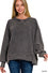 French terry dye drop shoulder pullover