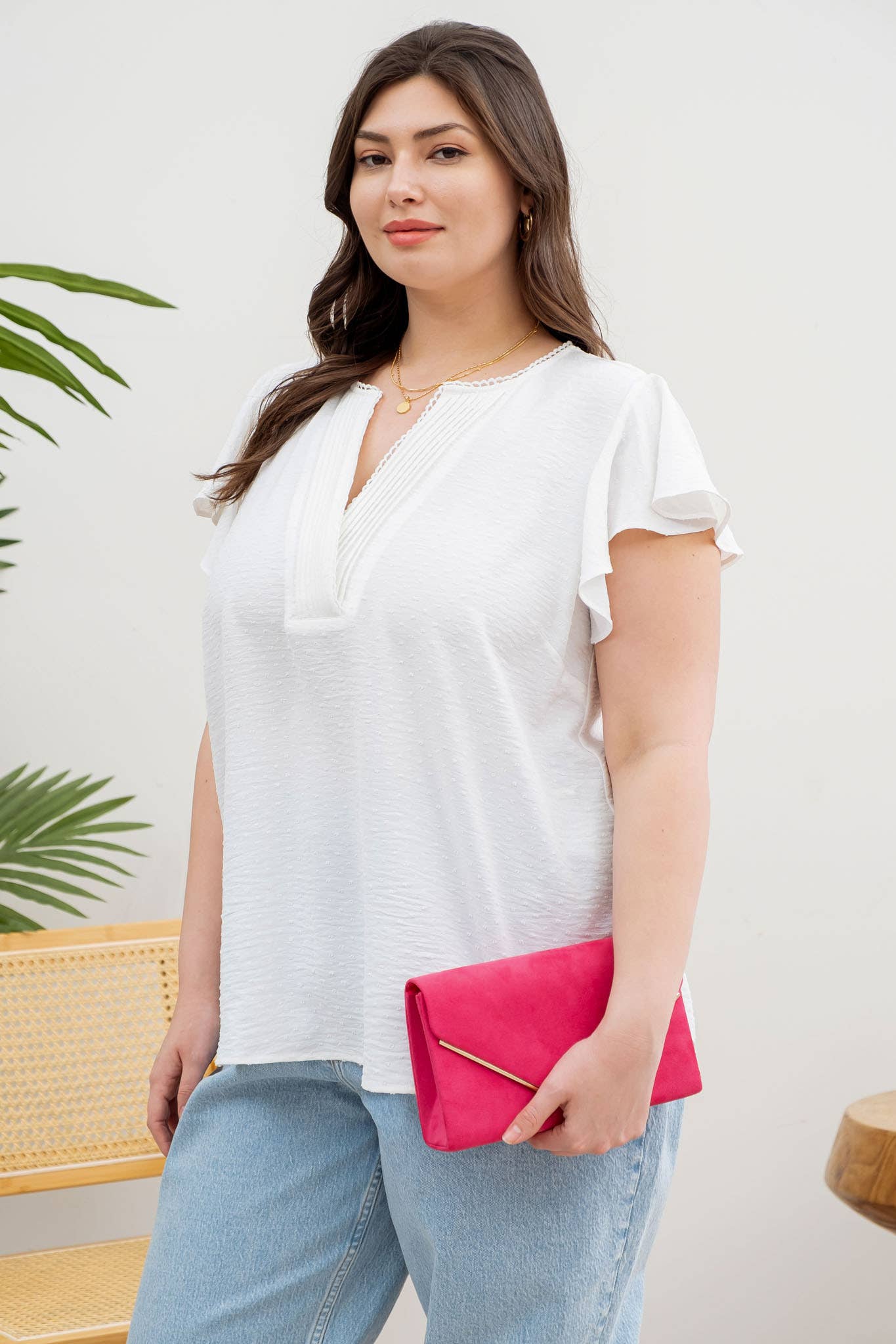 Curvy Lace Edge Top