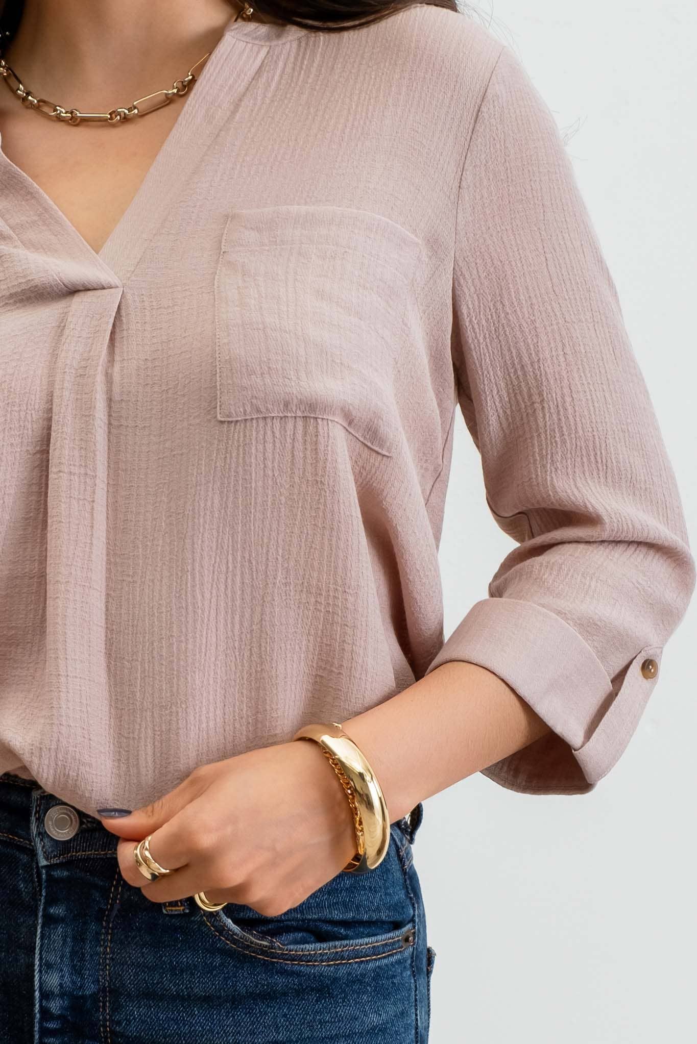 Pocket Woven Top