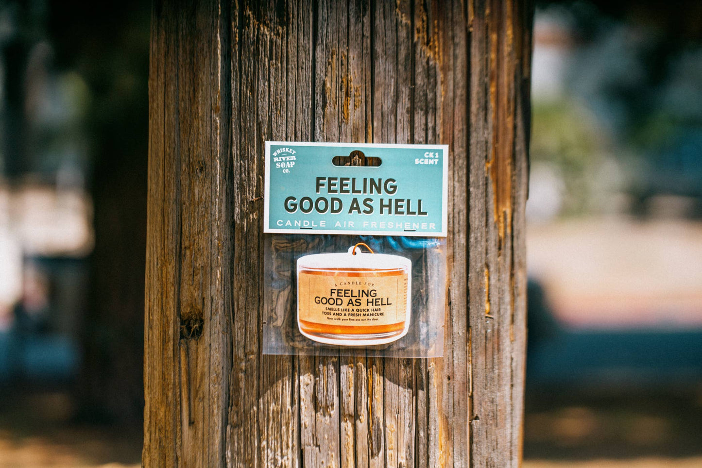 Whiskey River Soap Co. - Feeling Good As Hell Air Freshener | Funny Car Air Freshener