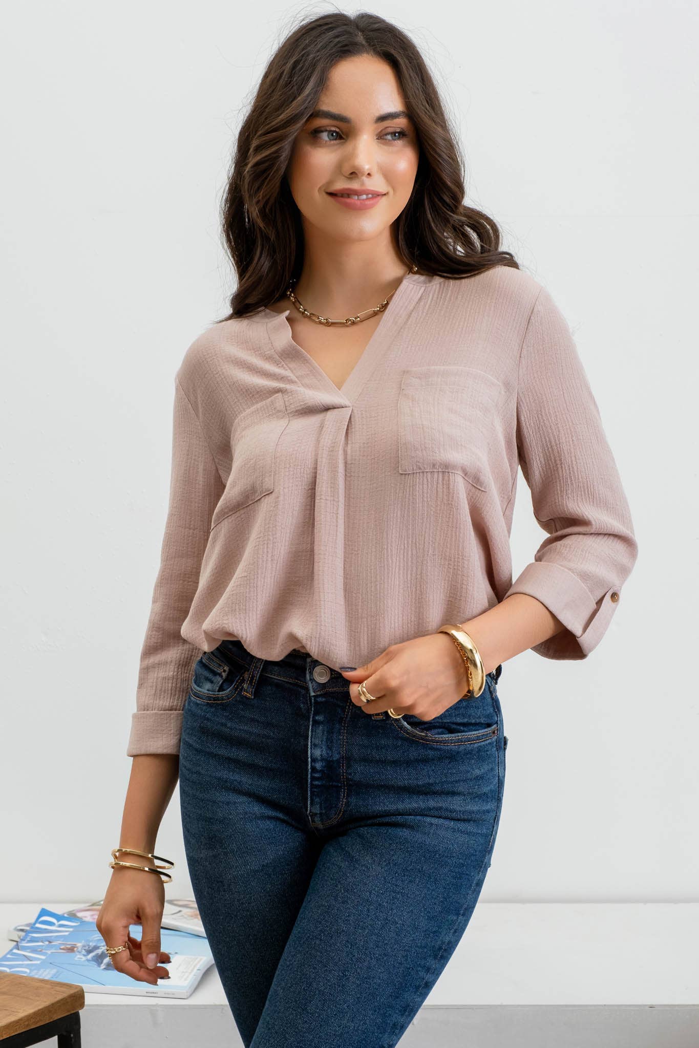 Pocket Woven Top