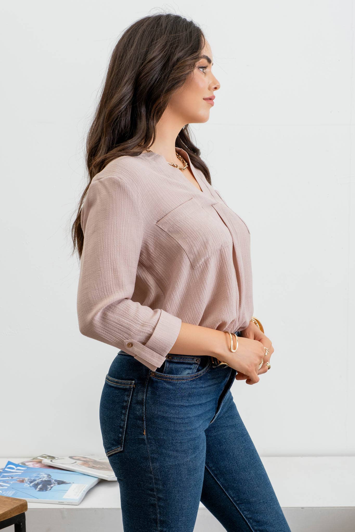 Pocket Woven Top