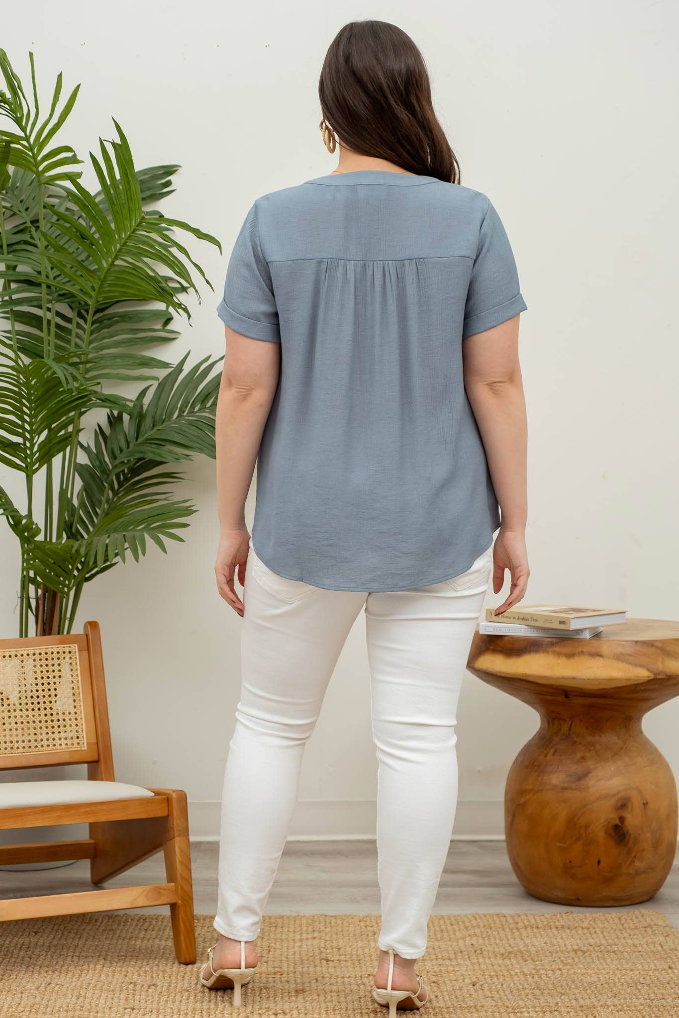 Curvy Floral Lace Woven Top