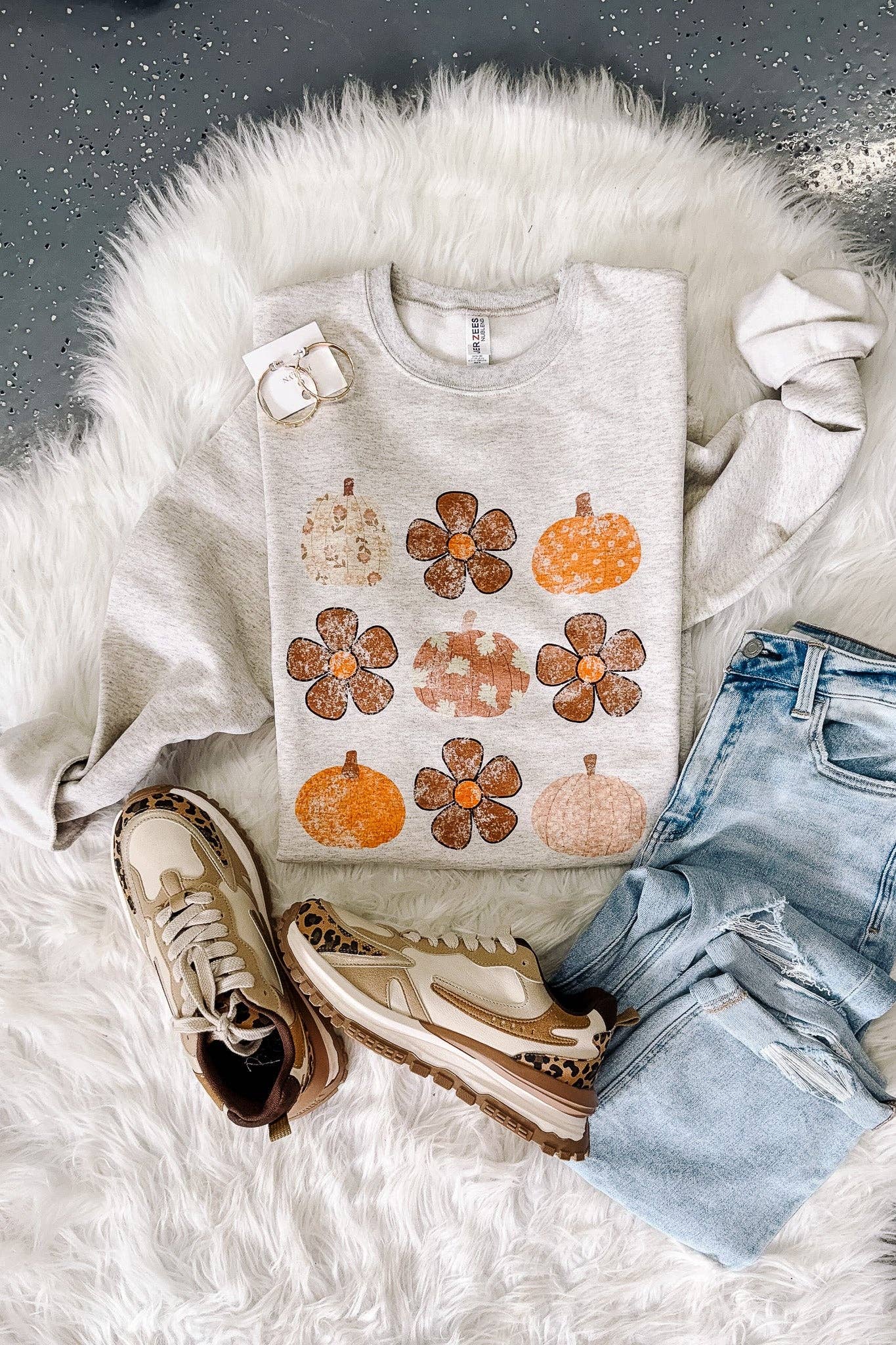 Boho Flowers & Pumpkins Graphics