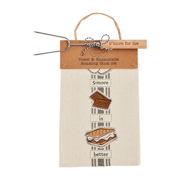 WHITE SMORE TOWEL AND STICK SET