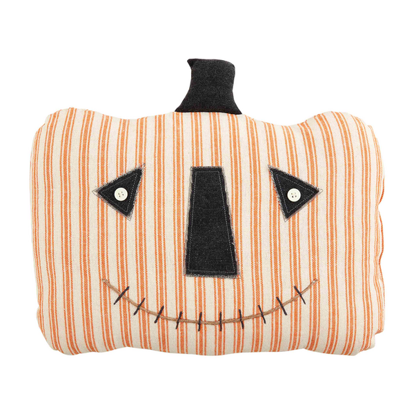 TICKING PUMPKIN PILLOW
