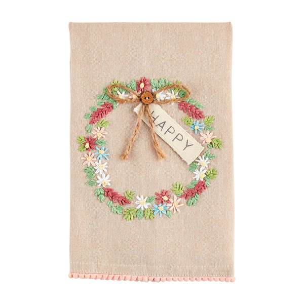 Happy Wreath Hand Towel