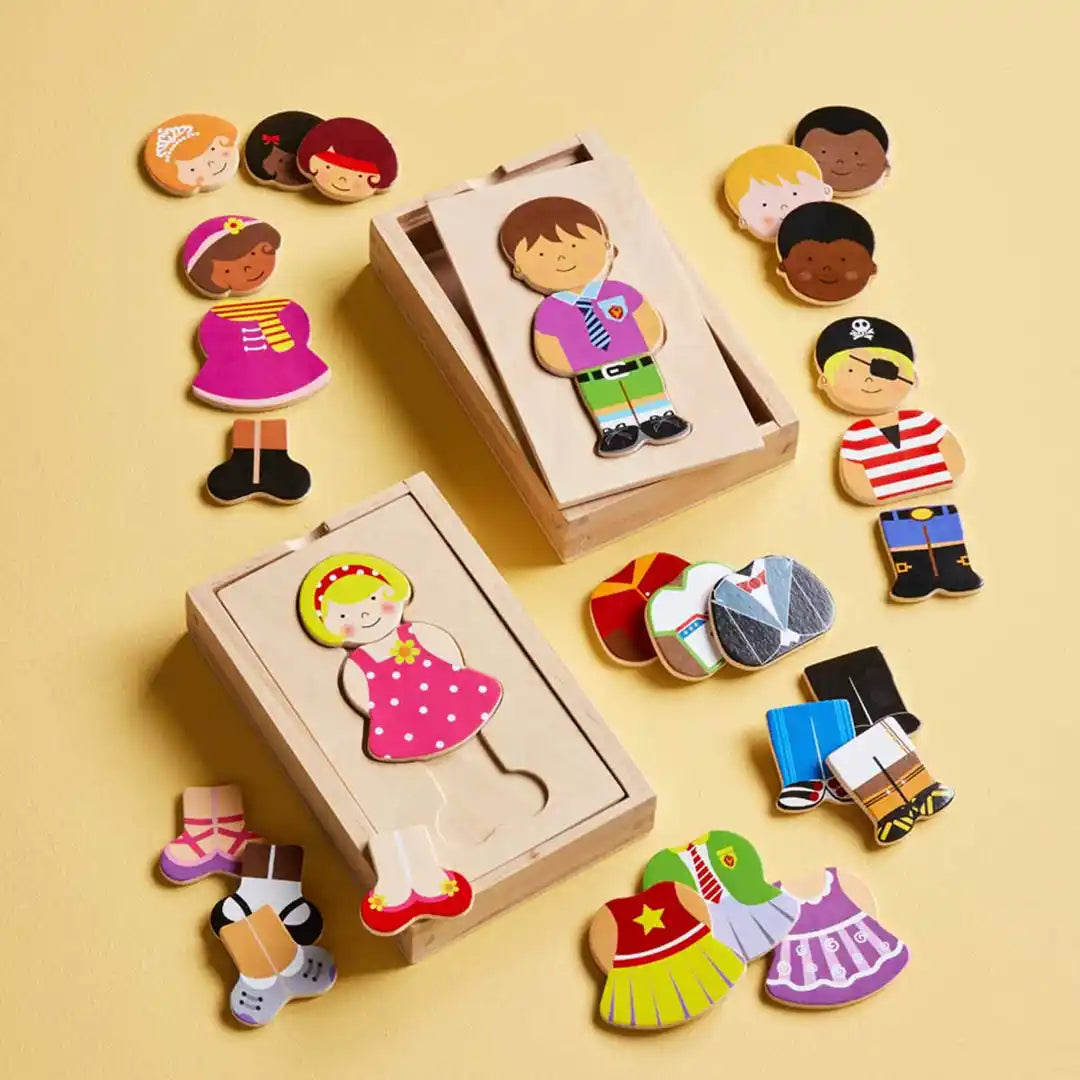 MUD PIE BOY BOXED DRESS UP WOOD TOY