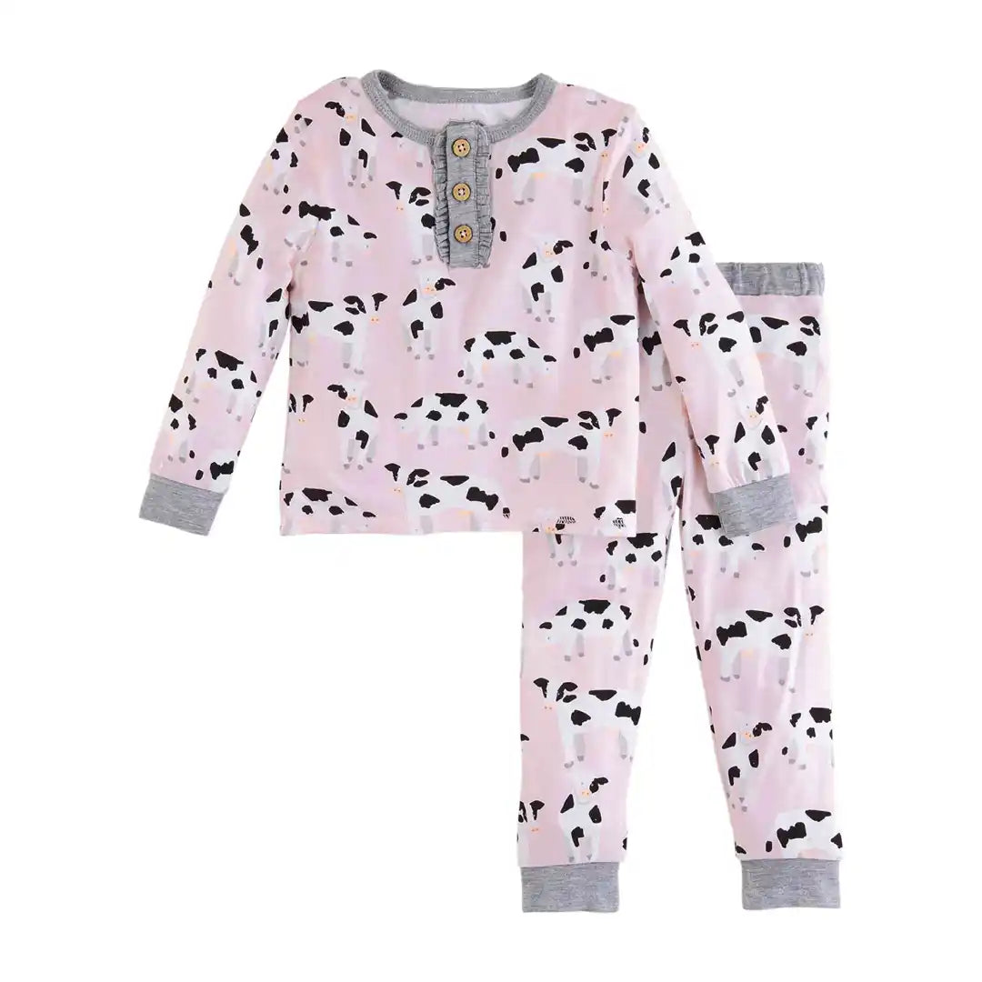 PINK COW PAJAMA SET