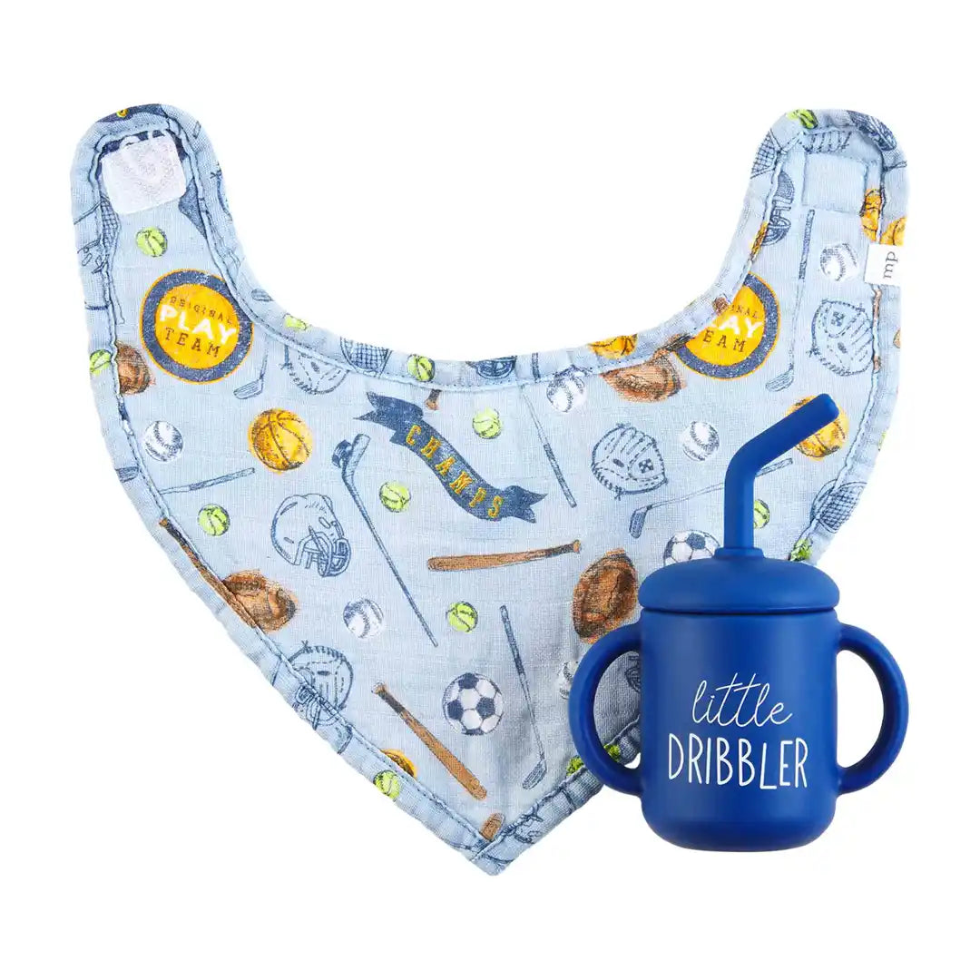 SPORTS SILICONE CUP AND BIB SET