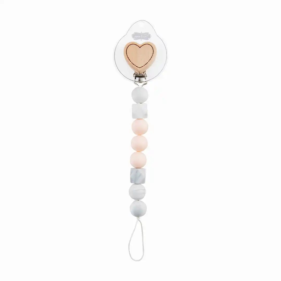 WOOD YELLOW MOON Pacifier Clips
