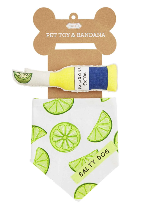 BEER PET TOY BANDANA SET