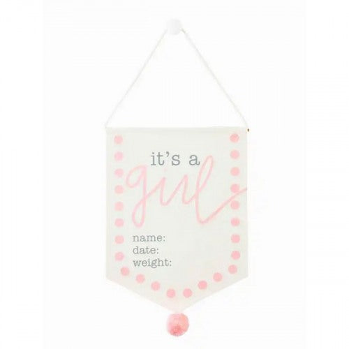 GIRL NEW BABY CANVAS SIGN