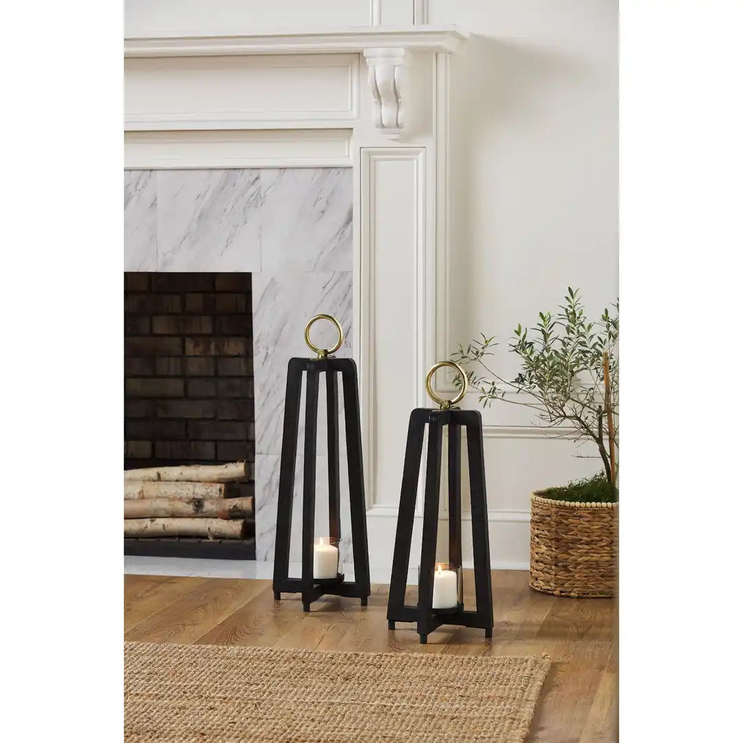 BLACK TALL LANTERN