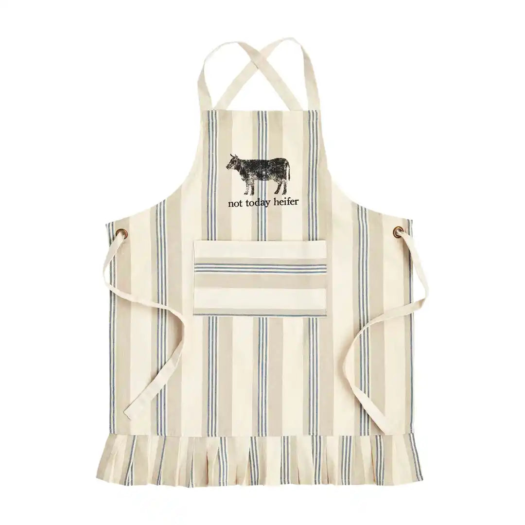 COW RUFFLE APRON