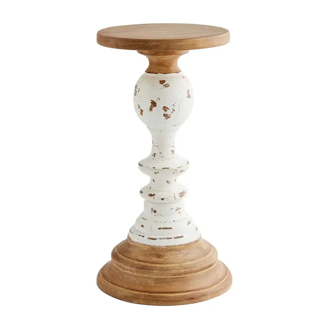 TWO-TONE WOOD CANDLEHOLDER