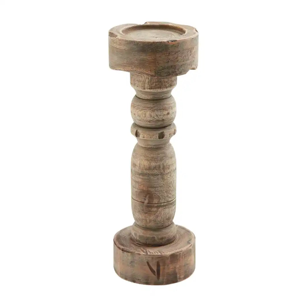 CHUNKY WOOD CANDLEHOLDER