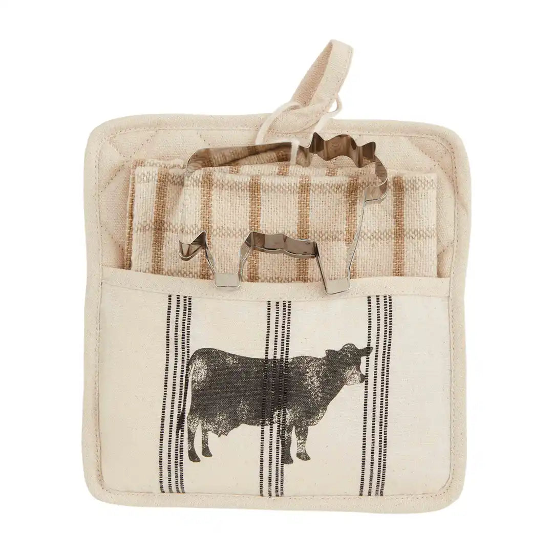 ROOSTER POT HOLDER AND TOWEL SET