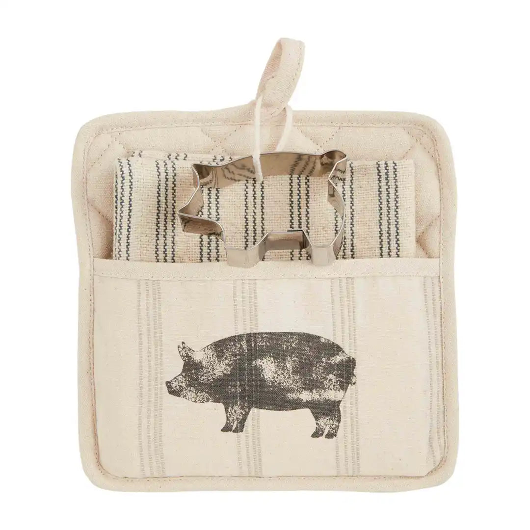 ROOSTER POT HOLDER AND TOWEL SET