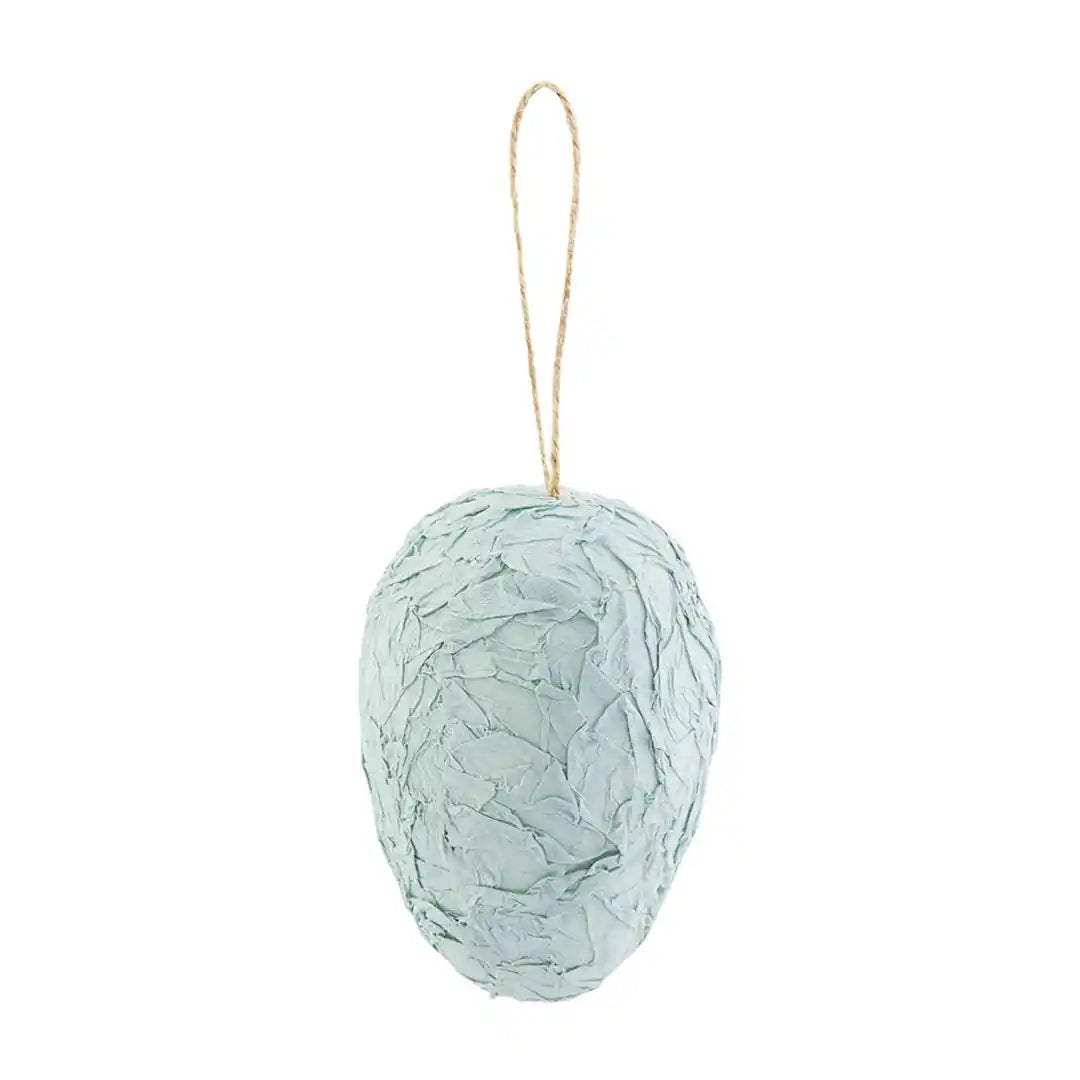 BLUE PAPER MACHE EGG
