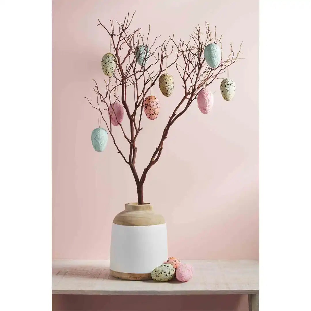 CREAM SPEC PAPER MACHE EGG