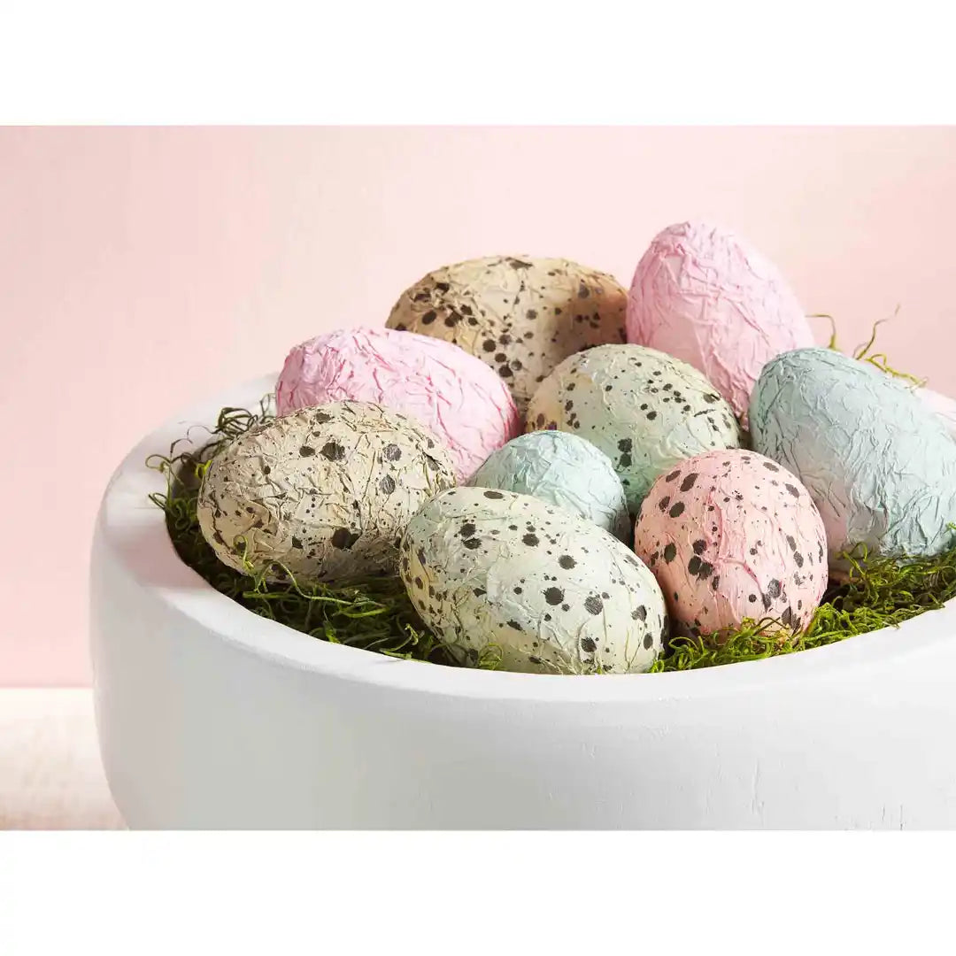 CREAM SPEC PAPER MACHE EGG