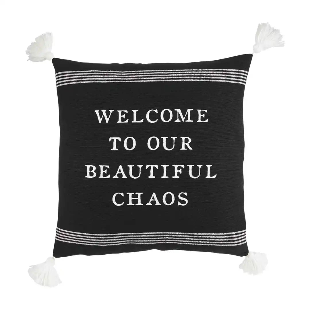 CHAOS FAMILY BLACK PILLOW