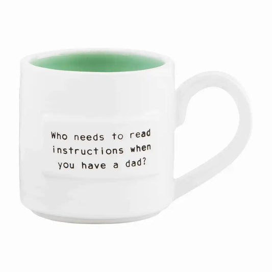 Dad instructions sentiment mug