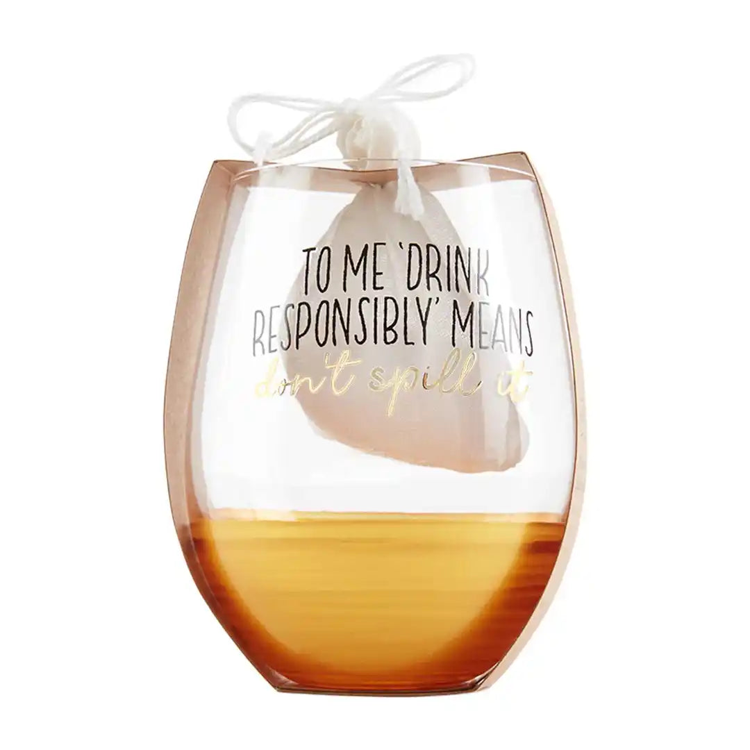 DRINK RESPONSIBLY GLASS AND CHILLER SET