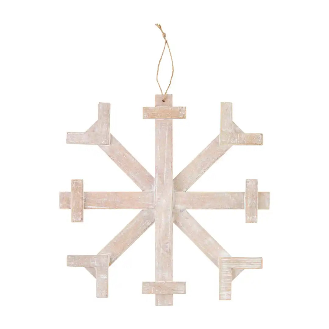 LG WOOD PLANKED SNOWFLAKE