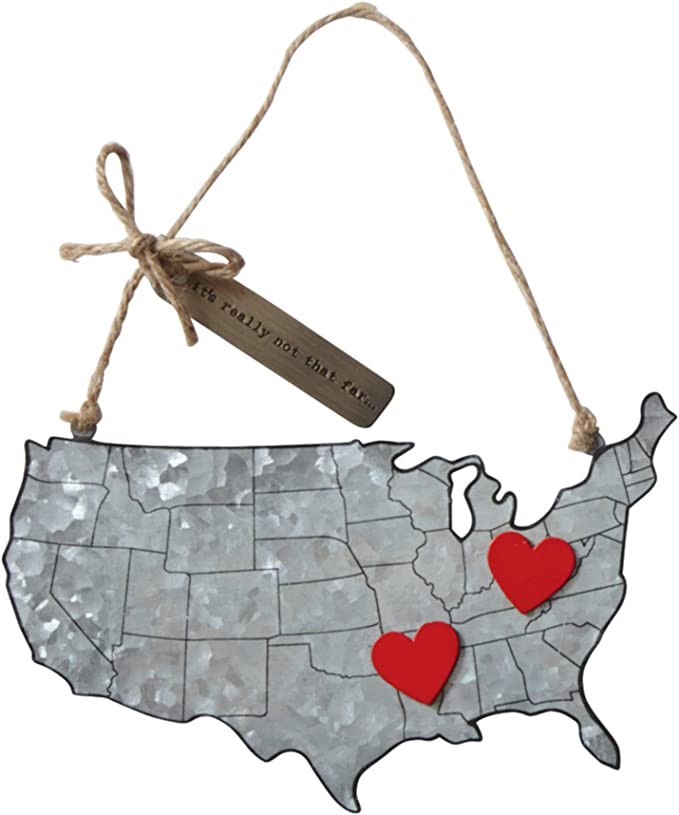 NOT FAR STATE TIN ORNAMENT