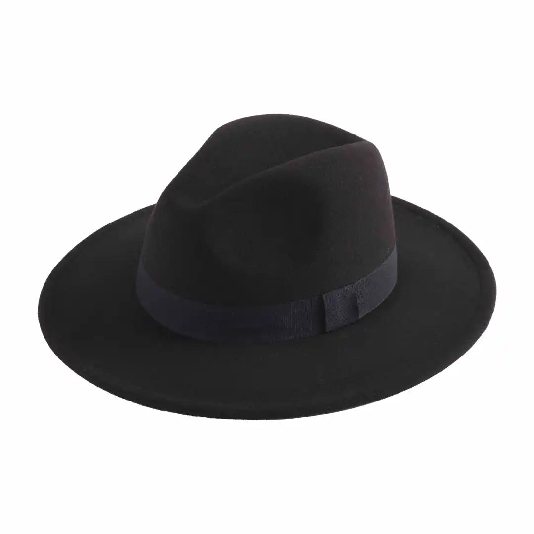 GROSGRAIN FEDORA BLACK