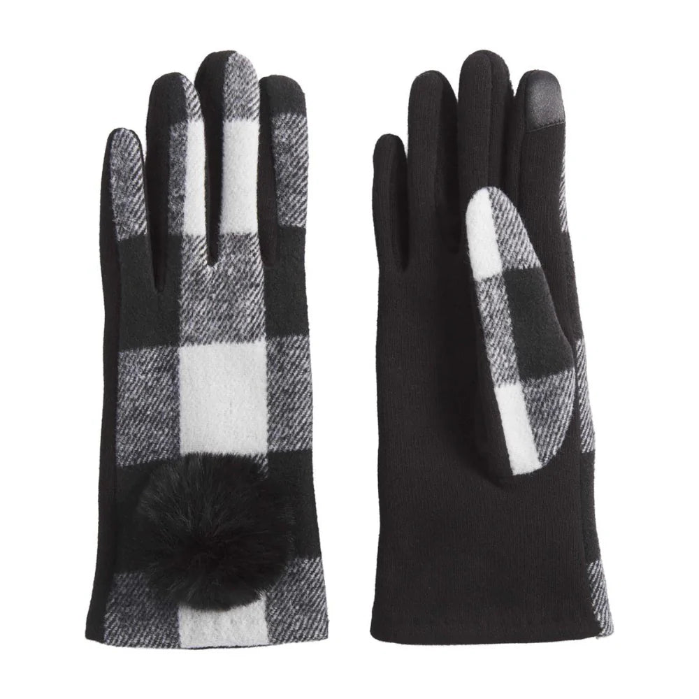 BUFFALO CHECK POOF GLOVE WHITE