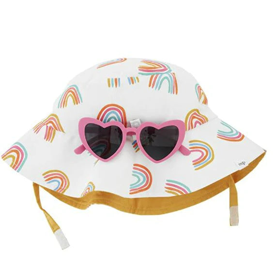 RAINBOW HAT AND SUNGLASSES