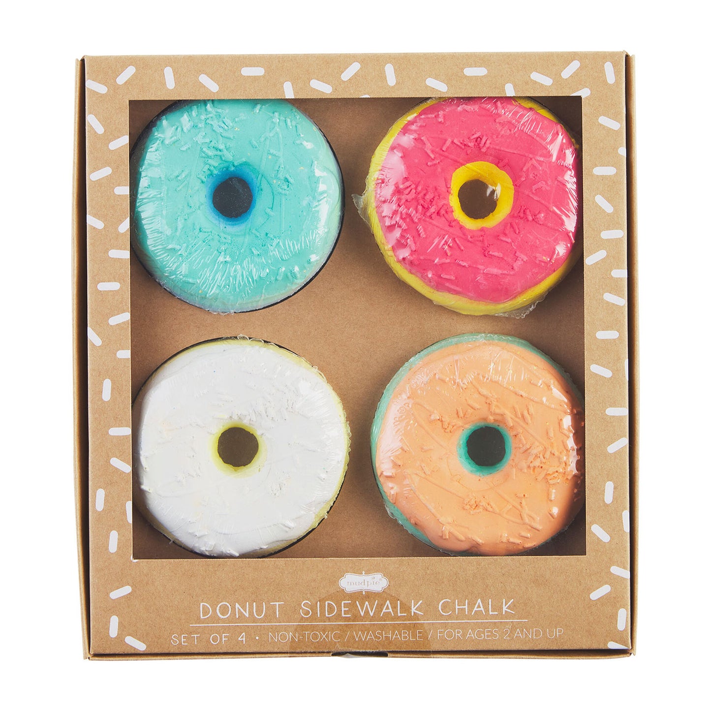 Donut Washable Sidewalk Chalk, 4 Pieces