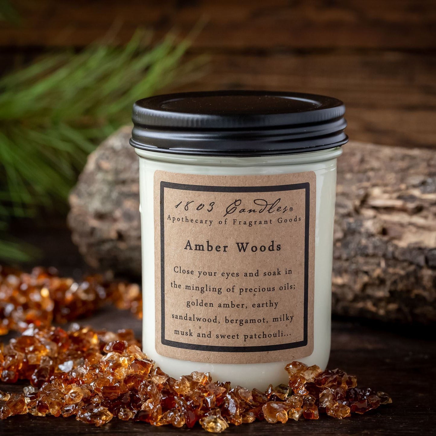 1803 Amber Woods Candle 14oz.