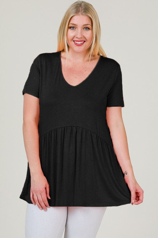 Black Ruffle Top